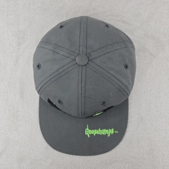 Vintage Goosebumps Youth Snapback Hat Gray Green Spooky Eyes 1996 90s Annco - Picture 3 of 11